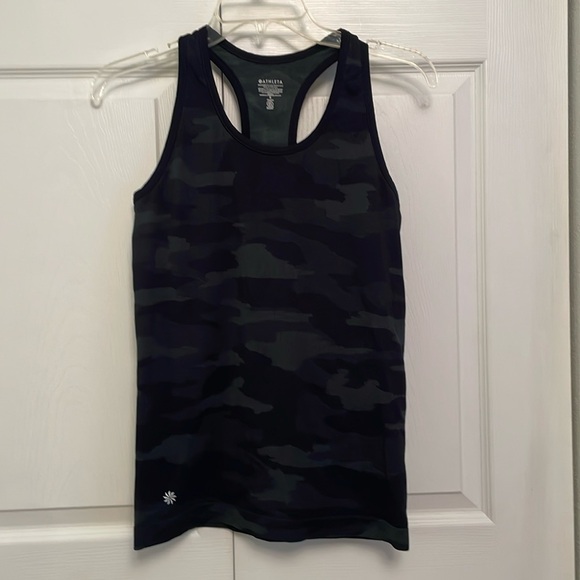 ATHLETA Athletic Racerback Tank Top Small Camouflage Pattern Like New - Picture 1 of 12